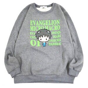 NEW Neon Genesis Evangelion Charcoal Shinji Ikari Chibi Pullover